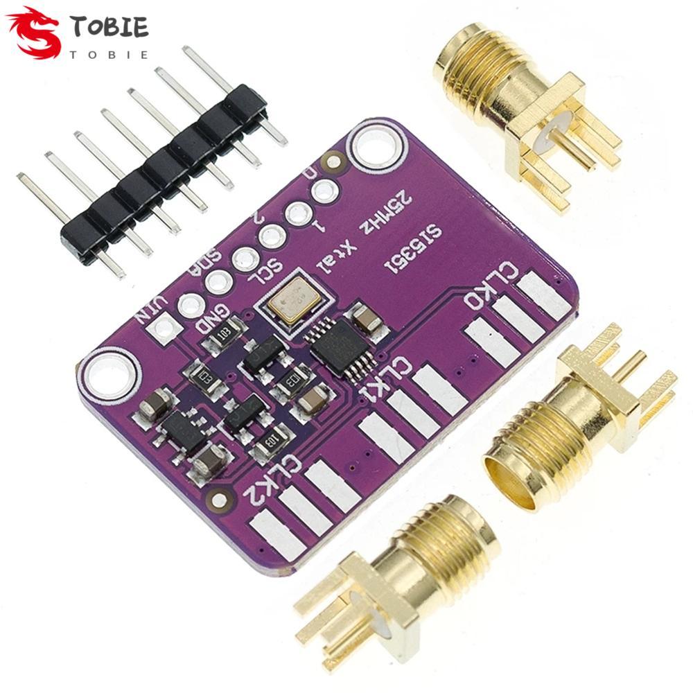 TOBIE เครื่องกําเนิดสัญญาณความถี่คลื่นอิเล็กทรอนิกส์ Si5351 I2C นาฬิกา DC 3V-5V Si5351A