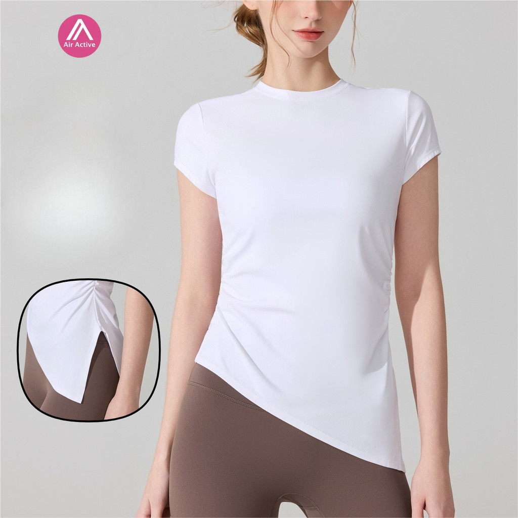 AirActive เสื้อยืดผู้หญิง ออกแบบสำหรับกิจกรรมฟิตเนส มีร่องระบายอากาศ เหมาะสำหรับทั้งในห้องฟิตเนสและกลางแจ้ง