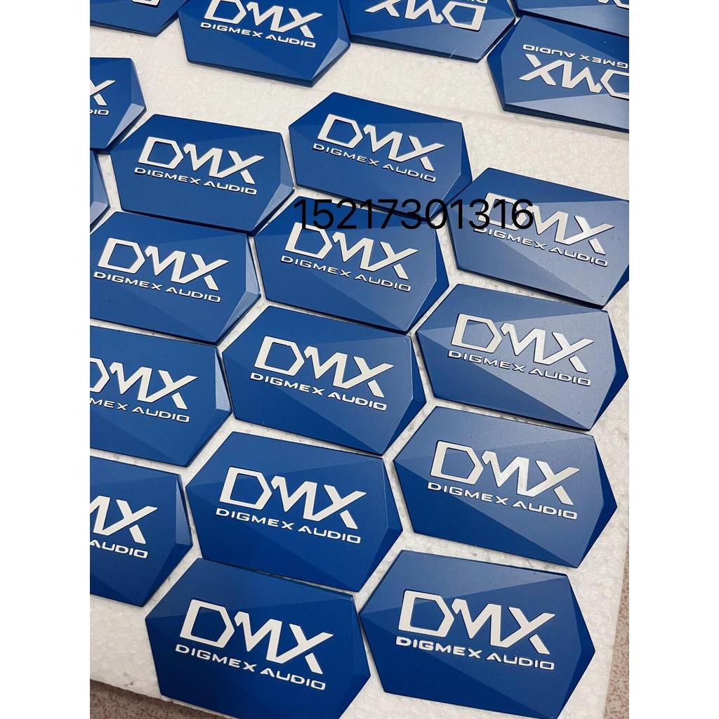DMX DMX ป้ายเสียง DMX Sharp ป้ายลําโพงสูงป้ายอลูมิเนียมป้ายเสียง DMX โลโก้เครื่องหมายการค้า