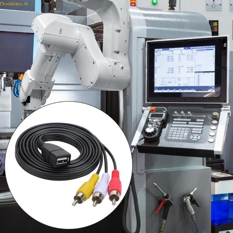 Doublebuy USB Female to 3RCA Sound Cable USB to Male 3RCA Splitter for Phone Home Theater