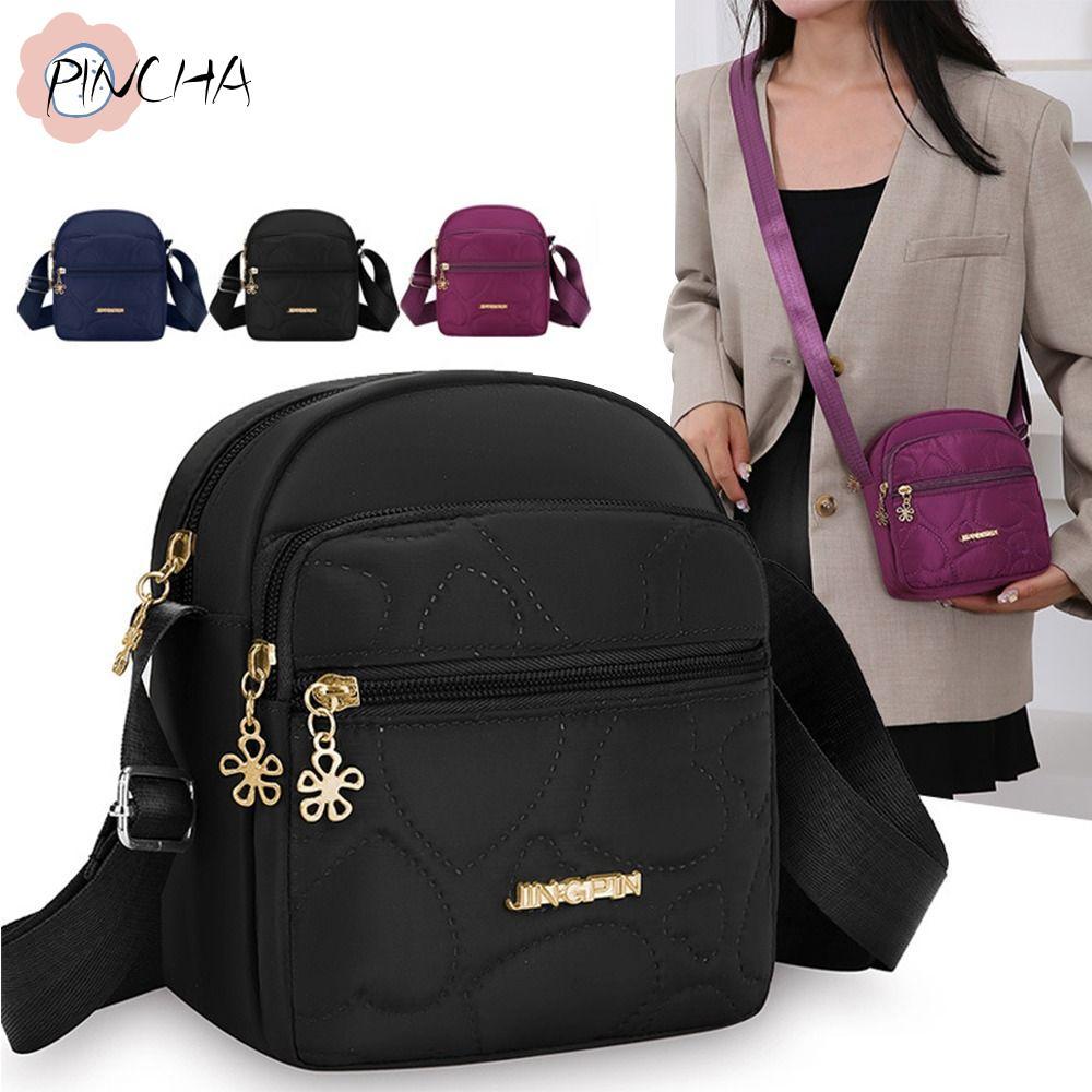 PINCHA Messengers Bag, Nylon Multifunctional Small Square Bag, Fashion Crossbody Multi-Channel Mobil