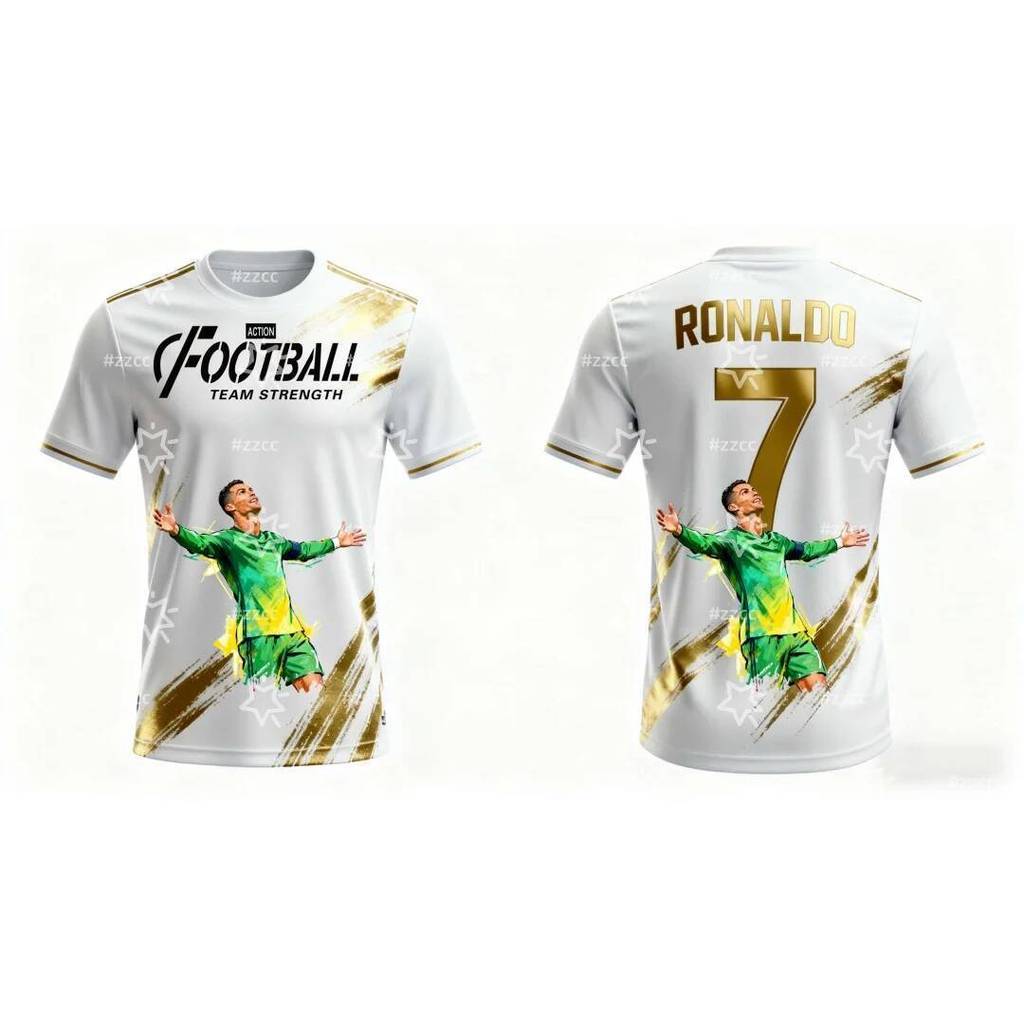 เสื้อซ้อมฟุตบอลสำหรับเด็ก RONALDO แห้งไว