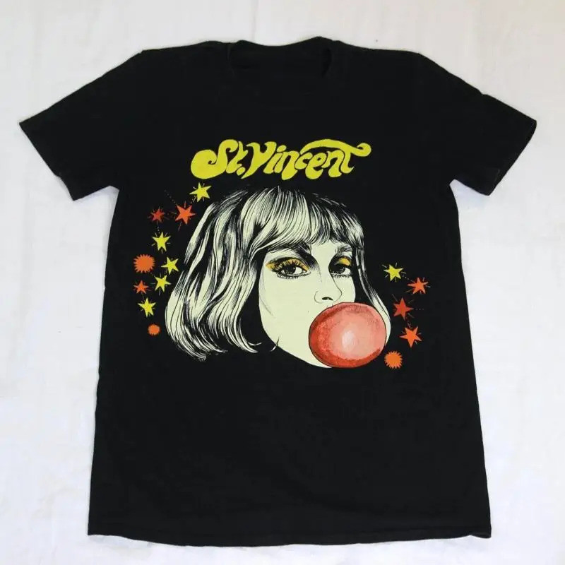 เสื้อยืดวงดนตรีเซนต์วินเซนต์ ทัวร์ DADDY'S HOME คอนเสิร์ต ร็อค ป๊อป สองด้าน รุ่น KK1830