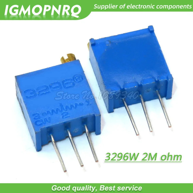 100 ชิ้น/ล็อต 3296W-1-205LF 3296W 205 2M โอห์ม Variable Resistor Top regulation Multiturn Trimmer Po