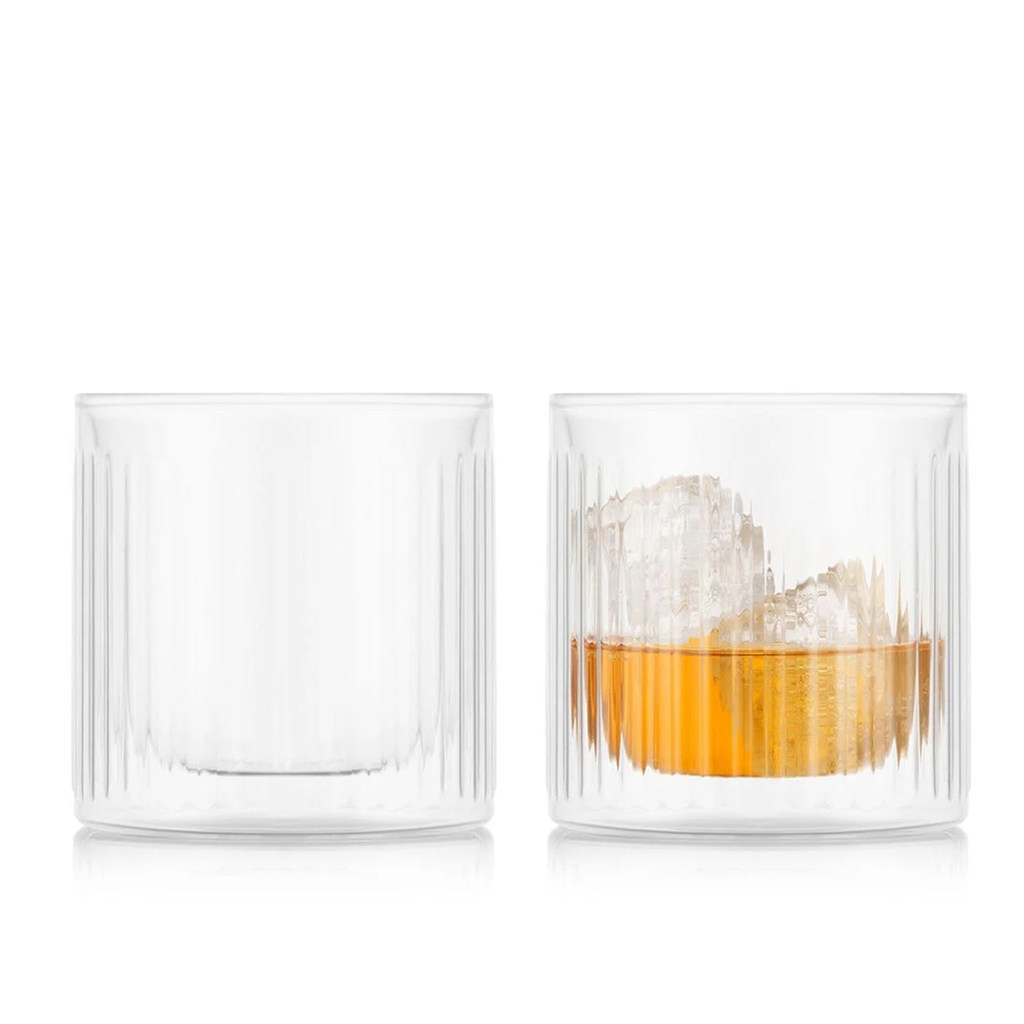Bodum DOURO แก้วเทอร์โมผนังคู่ ถ้วยกาแฟ ถ้วยแก้วใส Microwavable Freezer ปลอดภัย ETBG