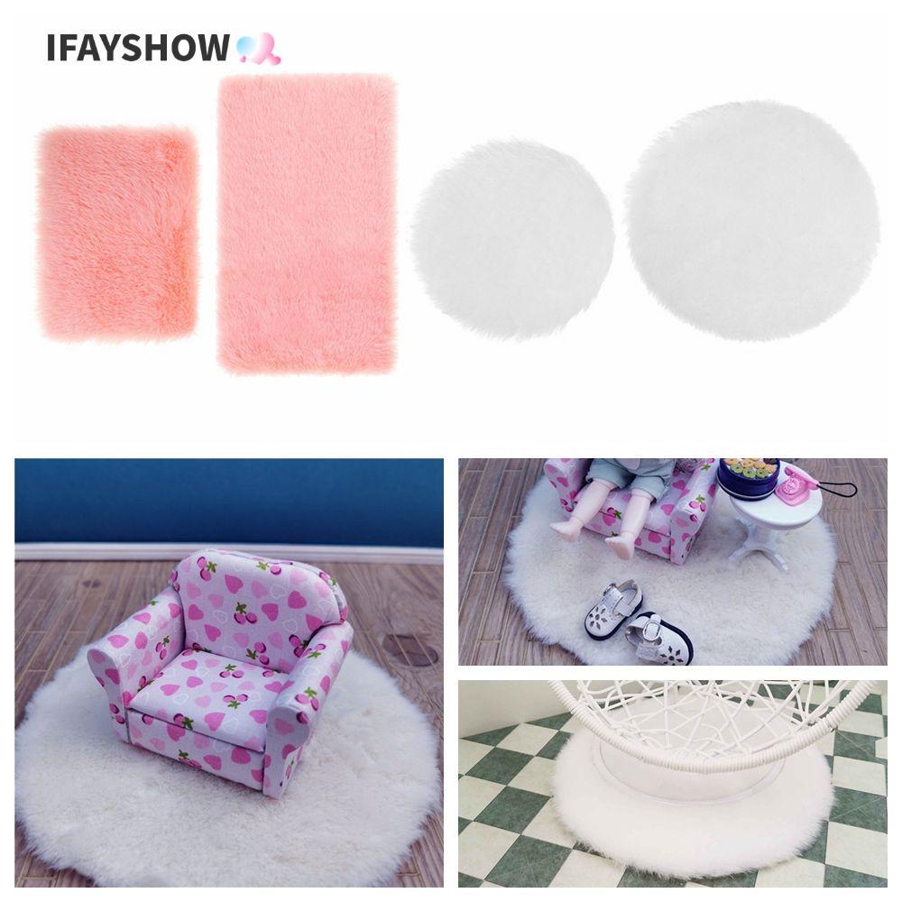 IFAYSHOW พรมมีขนขนาดเล็กของขวัญบ้านเล่นพรมปูพื้นขนาดเล็กสไตล์นอร์ดิก