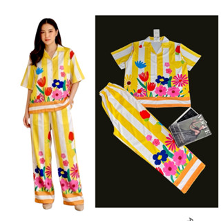 ชุดเซ็ต by Chanaphat เสื้อฮาวาย+กางเกงขายาว ผ้าไหมอิตาลี มีก…