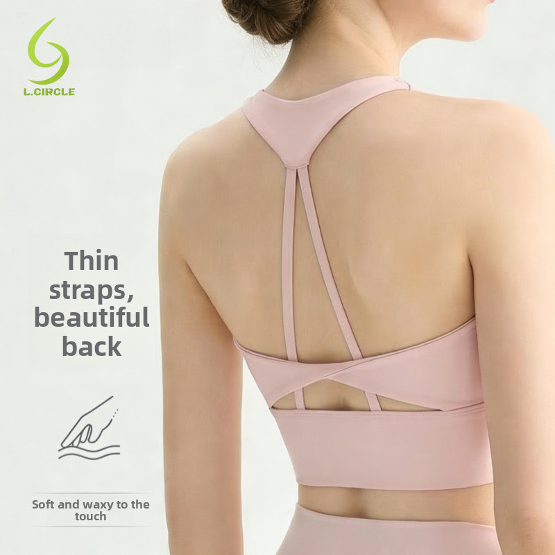 L.CIRCLE Yoga Sport Bra Cross Beautiful Back Soft And Waxy