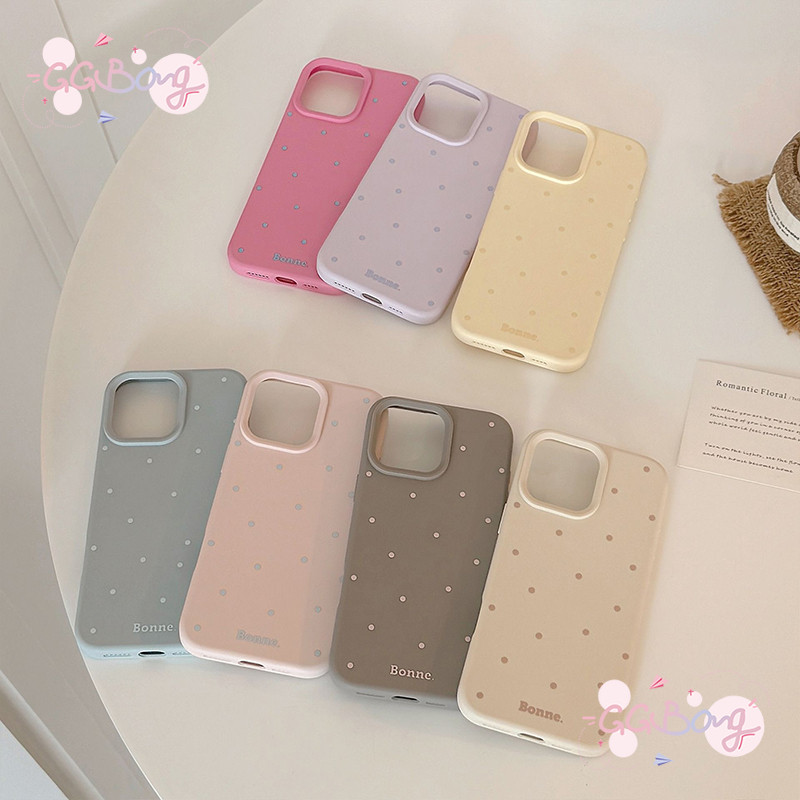 เคสไอโฟน16 สำหรับ IPhone 16E 11 17 15 13 12 14 16 Pro Max 14 Pro 14 15 16 Plus ฮิต เคส ซิลิโคอนเหลว ลายจุดเล็กสีหลายสี - รูปที่ 6