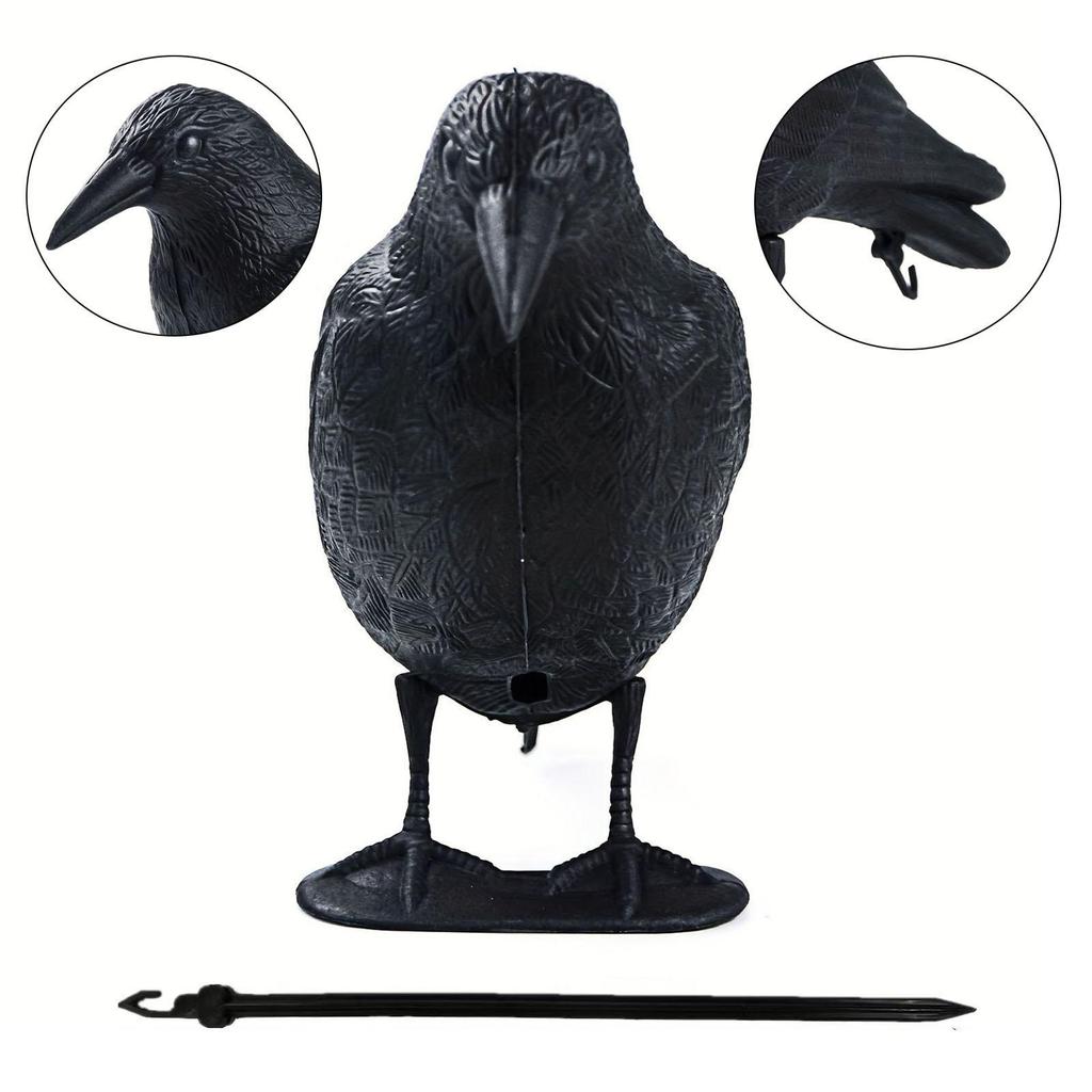 [mibum01eb] Crow Ornament Halloween Crow Gift Repellent Birds Decorative Black Crow Figurine