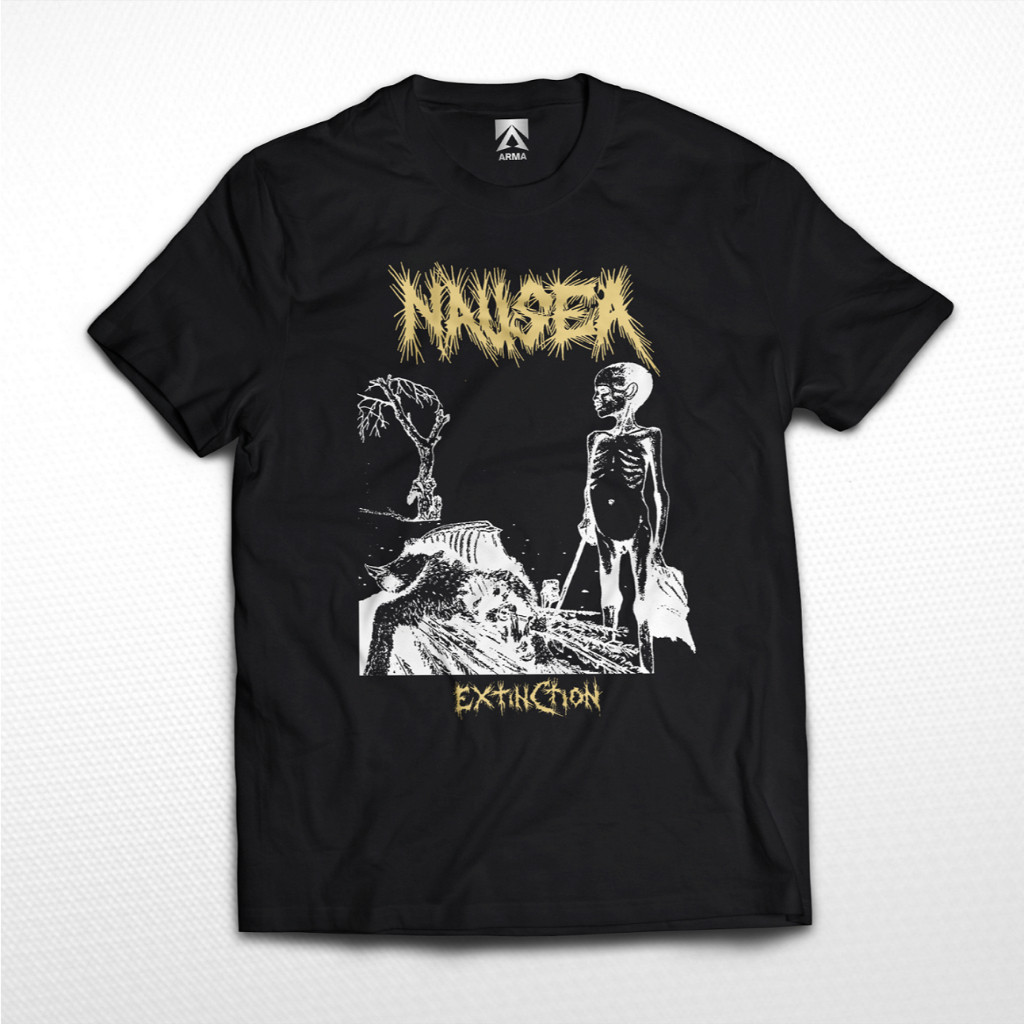 NAUSEA Extinction BAND T-SHIRT / PUNK legend crust music เสื้อยืด unisex distro เสื้อผ้า VINTAGE BAN