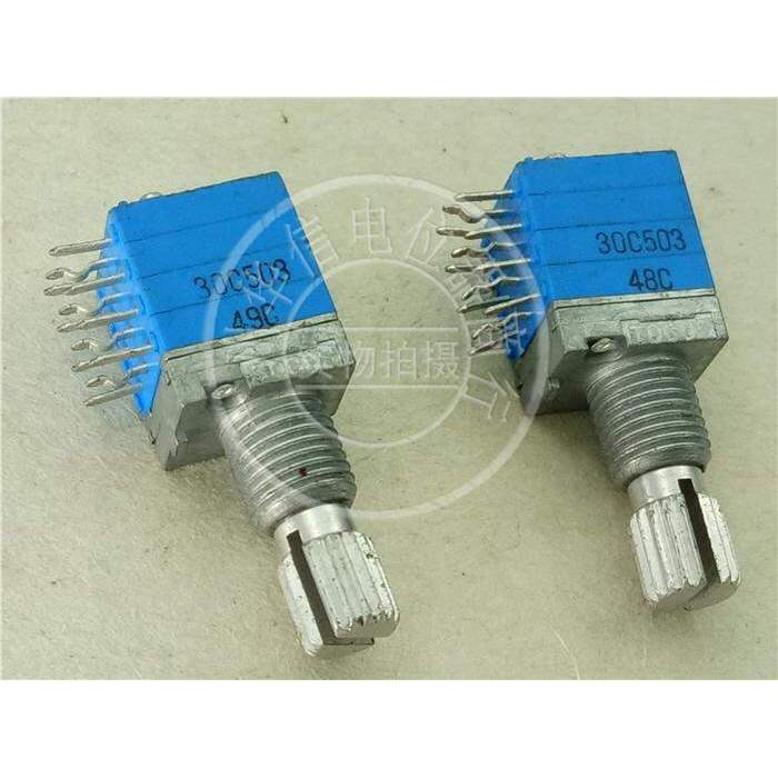 1 ชิ้นนําเข้า TOCOS 9011 quadruple potentiometer C50K พร้อมขั้นตอน 40 จุด