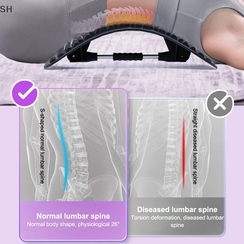 [shn] เปลหลังแบบปรับได้สําหรับโยคะเอวนวดคอฟิตเนสกระดานยืดหลังส่วนล่างเอวกระดูกสันหลังส่วนคอสนับสนุนฟ