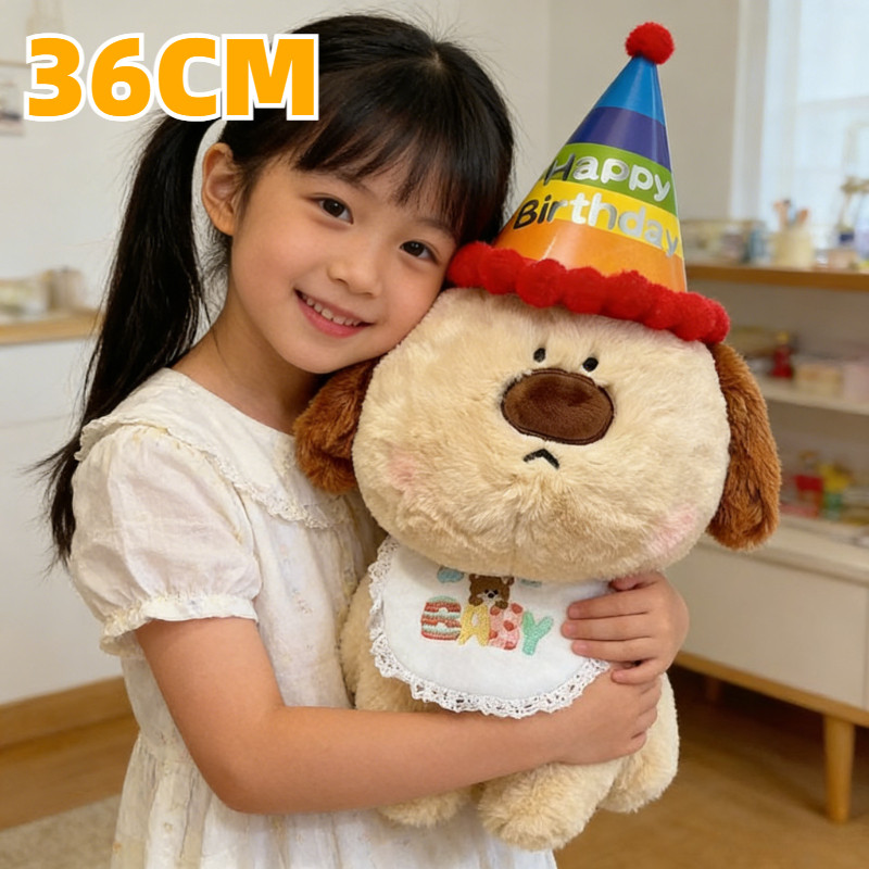 ตุ๊กตาสุนัข จมูกใหญ่ นุ่มฟู ของขวัญวันเกิด ปลอดภัยทุกวัย ตุ๊กตากอดขนนิ่ม ตุ๊กตาขนปุกปุย น่ารัก