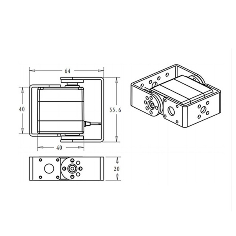 Dual- Robot Servo 35kg RDS3235 โลหะ Digital Servo แรงบิดสูงแขนหุ่นยนต์สําหรับหุ่นยนต์ DIY อุปกรณ์เสริม - รูปที่ 3