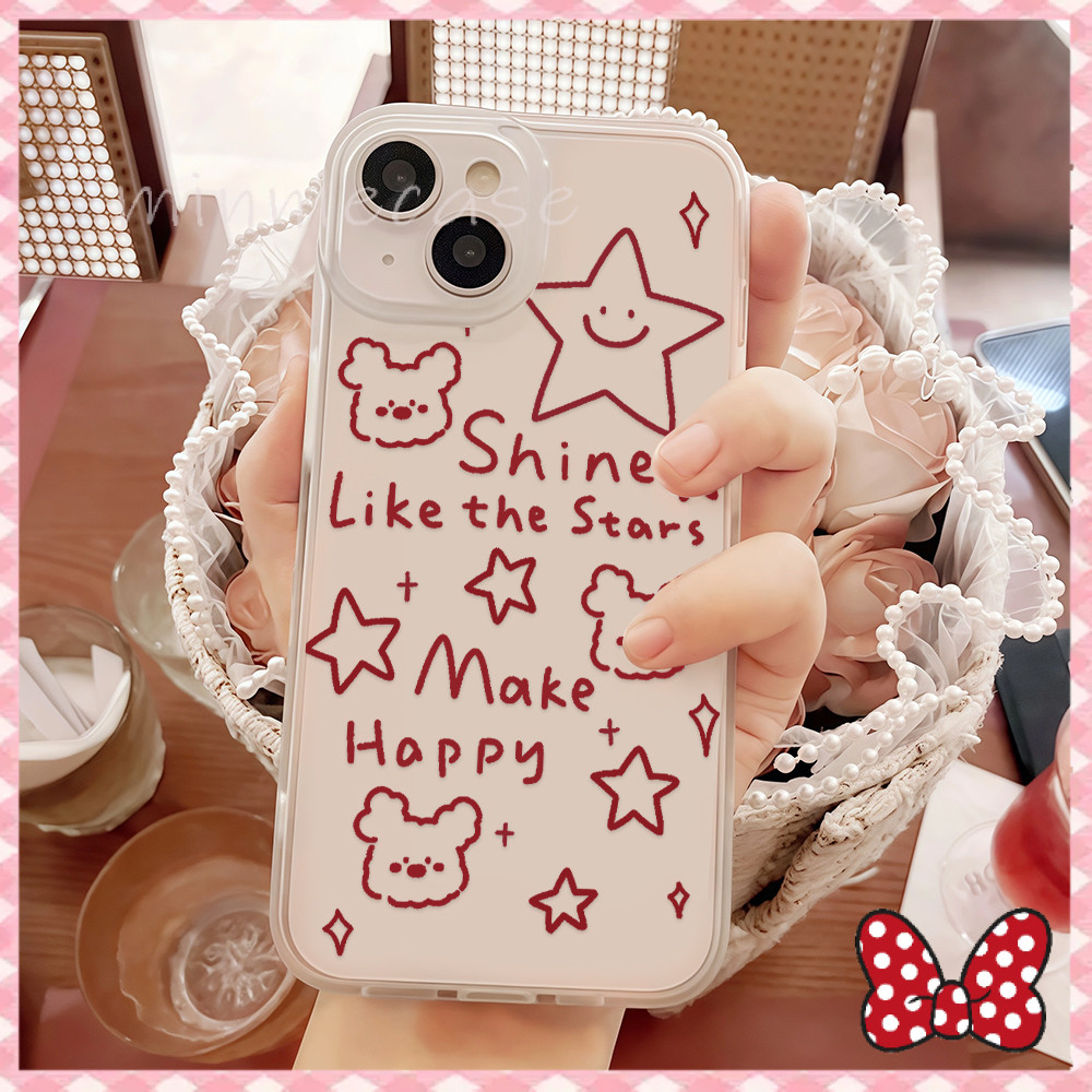 Shine star น่ารัก การ์ตูน cute เคสสำหรับไอโฟน17promax 16 11 case for iPhone13pro 15plus 14 13 12mini XR/XSMax 78 SE2020 ราคา ถูกที่สุด ดีลบีเคเค