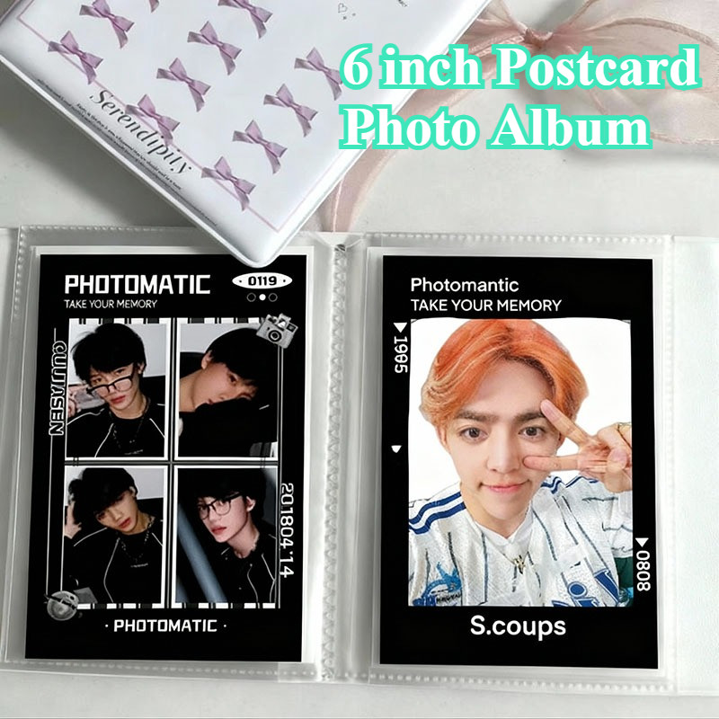 6 นิ้ว 4R 4X6inch อัลบั้มภาพถ่าย Idol Photo Card โพสต์การ์ดคอลเลกชัน 18 หน้า ผู้ถือบัตร หนังสือเพื่อนของขวัญวันเกิด