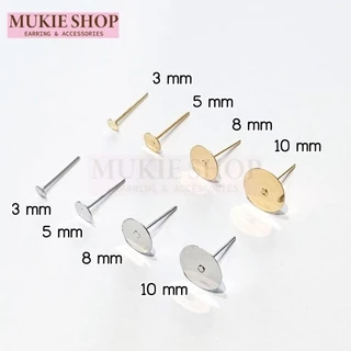 Mukie shop DIY อะไหล่ก้านต่างหู Nickel Free‼️ไม่แพ้ไม่คัน รวม ก้านต่างหู แบบBasic ต่างหู 20,50 ชิ้น
