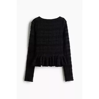 H&M(เอชแอนด์เอ็ม) เสื้อท่อนบนดีไซน์สม็อก Women Smocked top 1320231_1