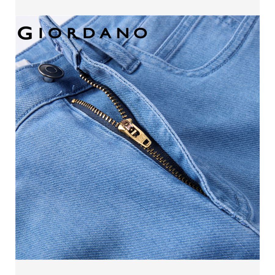 GIORDANO WOMEN Five-pocket mid rise jeans 13416336 ราคา ถูกที่สุด ดีลบีเคเค แกลเลอรีภาพที่ 6