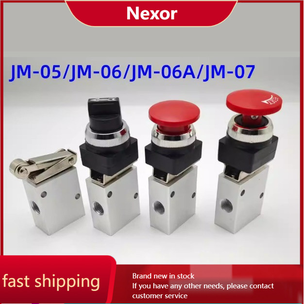 JM-04 JM-05/JM-06A/JM-07 JM-06 PNEUMATIC Two-Position Three-Way Mechanical Valve ปุ่มลูกกลิ้งลูกบิดส