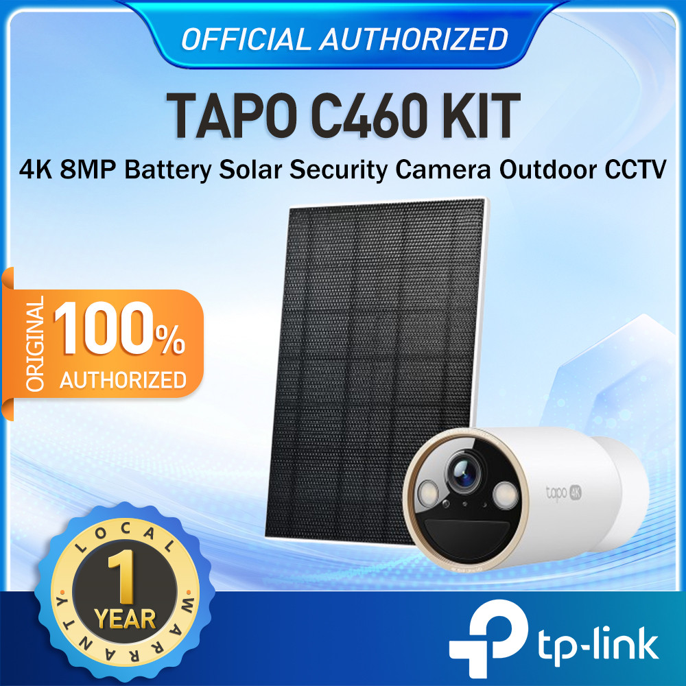 TP-Link Tapo C460 KIT ชุดกล้องวงจรปิด คมชัด 4K 8MP พร้อมแผงโซล่าร์เซลล์ Solar-Powered Security Camer
