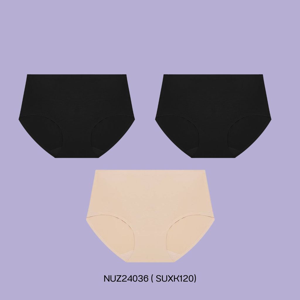 (แพ็ค 3 ชิ้น เอวกลาง รีดขอบ) Sabina Panty Zone Seamless Series กางเกงในทรงเอวกลาง รหัส NUZ24036 ( SUXK120) รูปที่ 6