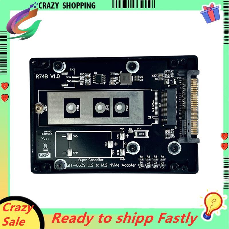 PCIe 4.0 R74B M. 2 NVMe to U. 2 SSD SFF8639 อะแดปเตอร์ฮาร์ดไดรฟ์กล่อง 2230/2242/2260/2280 SSD M2 DDR