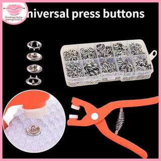 [GZ] 50/100PCS Plier เครื่องมือปุ่มเย็บผ้าโลหะหัวเข็มขัดห้าก…