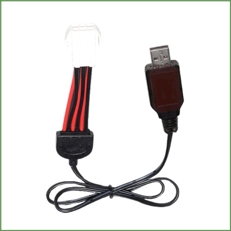 BON 9 6V 600MA สายชาร์จ USB ลิเธียมสําหรับของเล่นรถบรรทุกมอนสเตอร์ควบคุมระยะไกลความเร็วที่รวดเร็ว