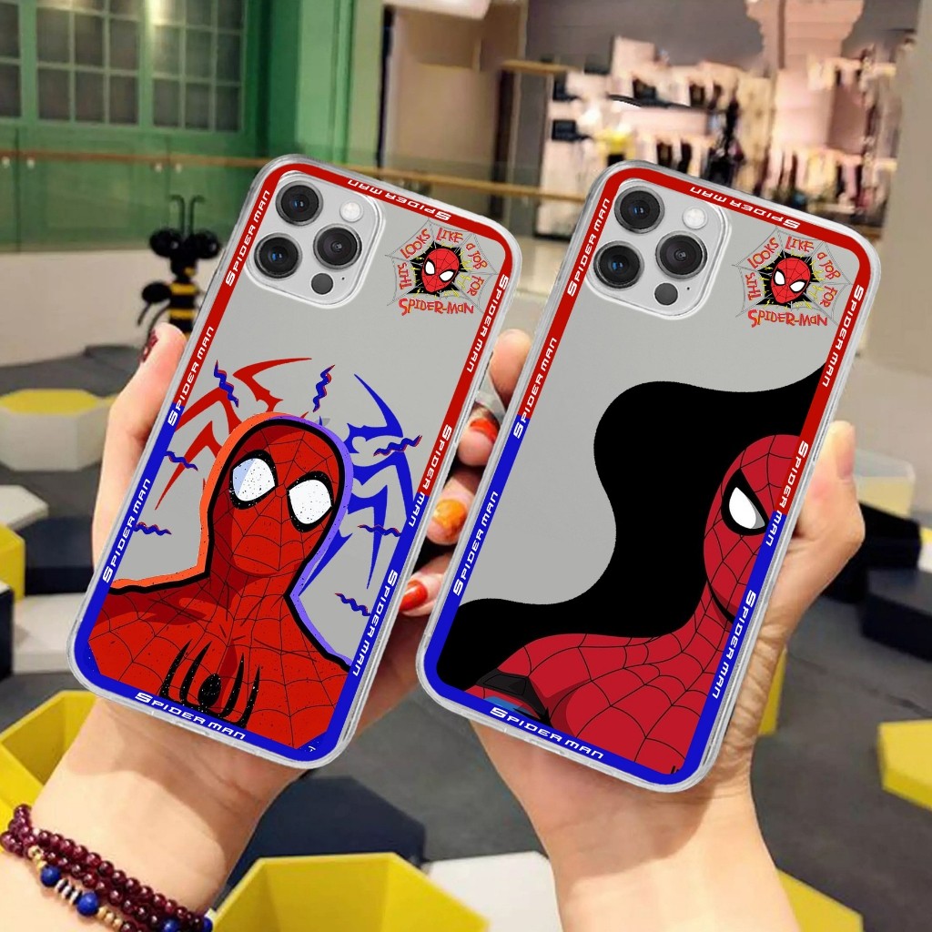 HP SPIDERMAN Motif Case IPHONE IP 6 IP 7 IP 8 IP 11 IP 13 IP 12 IP 14 PROMAX IP XR IPX 7+ AERO CASE 