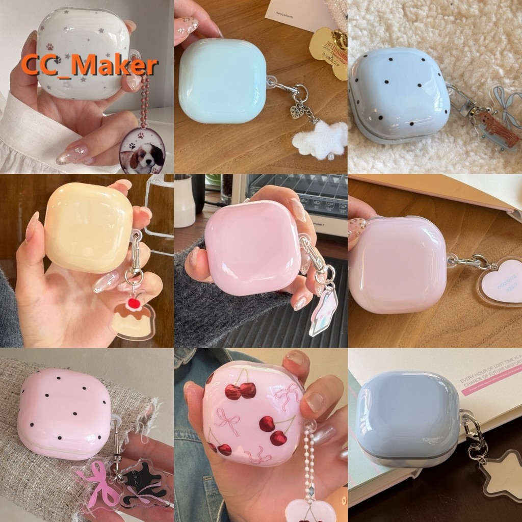 for Samsung Galaxy Buds Core / Buds FE Case Cute Cherry Pendant Samsung Galaxy Buds2 Pro / Buds 2 Cl