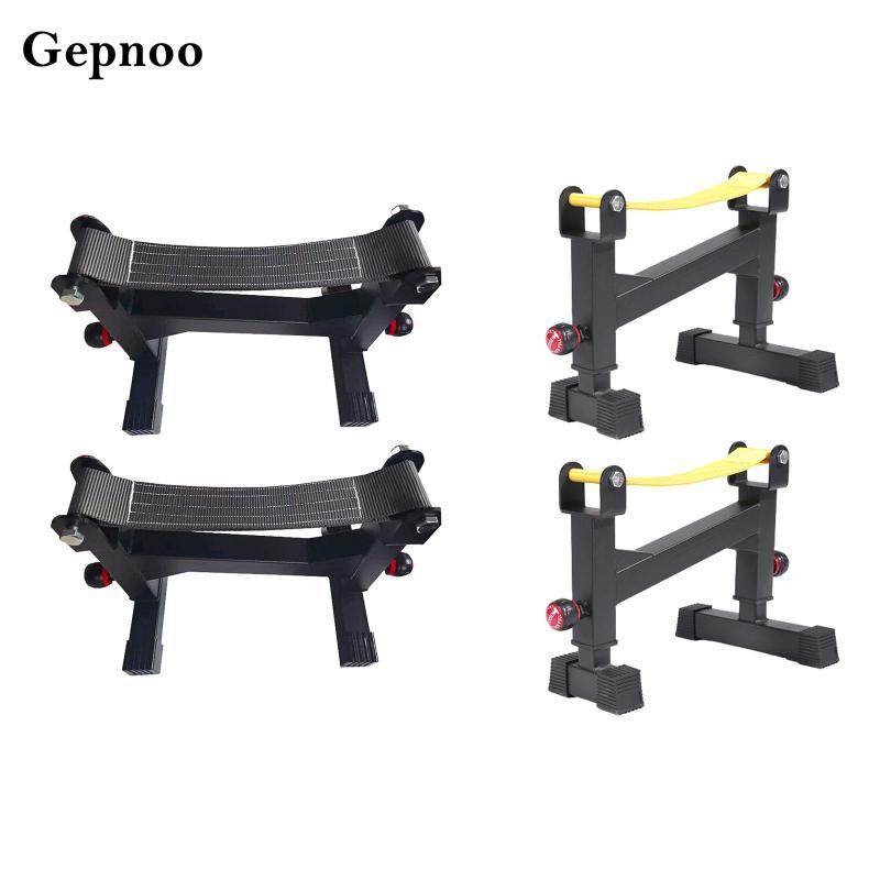 Gepnoo 2 Deadlift Sling Racks ปรับระดับได้ 5 ตำแหน่ง โหลดสะดวก เพียบพร้อมสำหรับการออกกำลังกาย