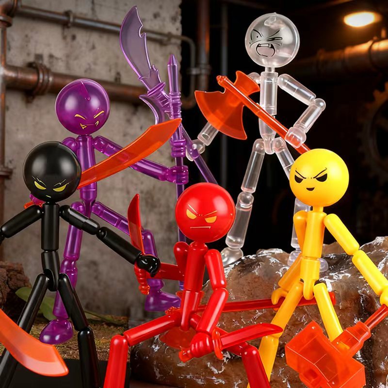 【🇹🇭พร้อมส่ง】ข้อต่อที่สามารถเคลื่อนย้าย Crazy Matchstick Man ประกอบของเล่น Creative Stickman เครื่องประดับของขวัญของเล่น
