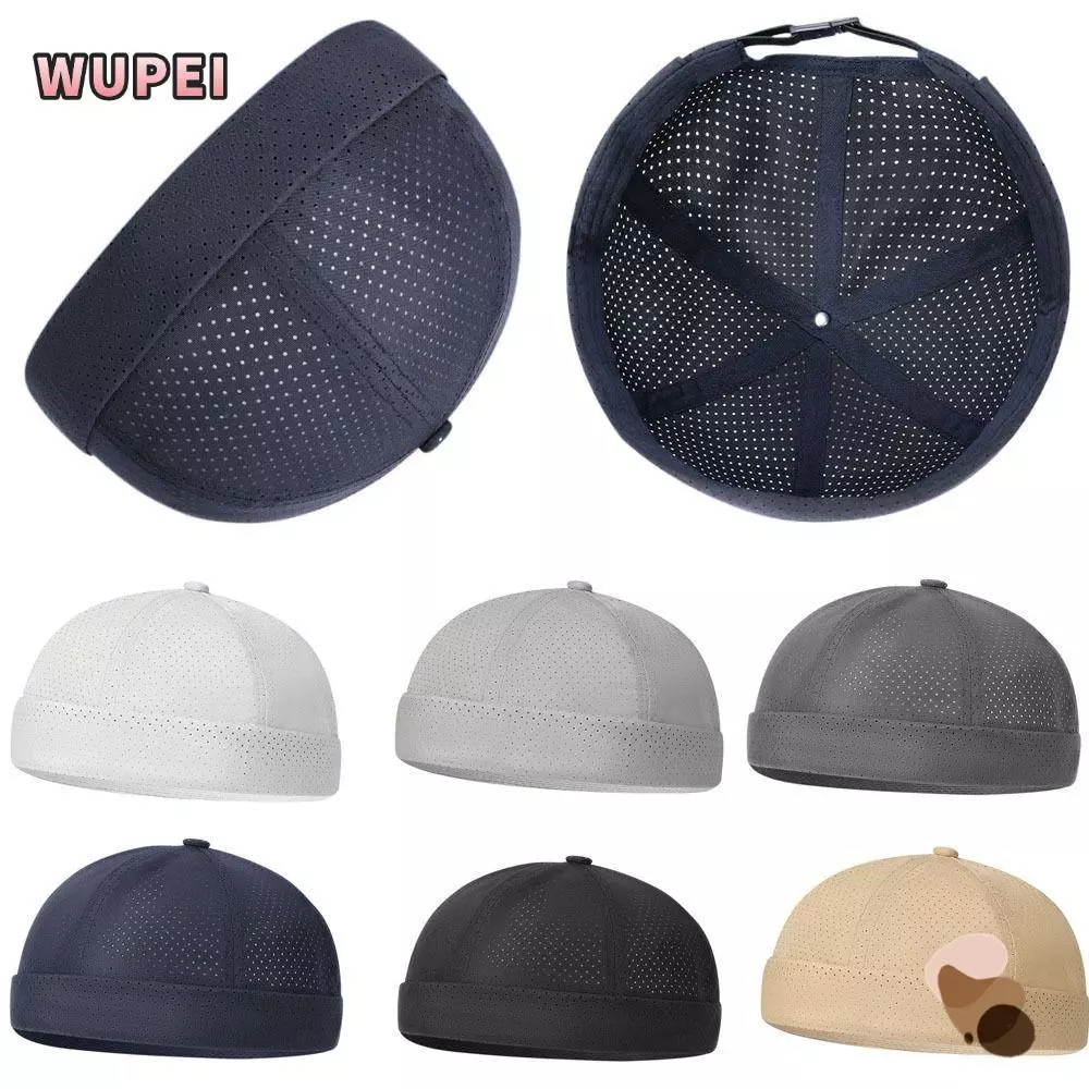หมวกตาข่าย WUPEI สีทึบ แห้งเร็ว ระบายอากาศได้ดี ในสไตล์เรโตรคลาสสิก