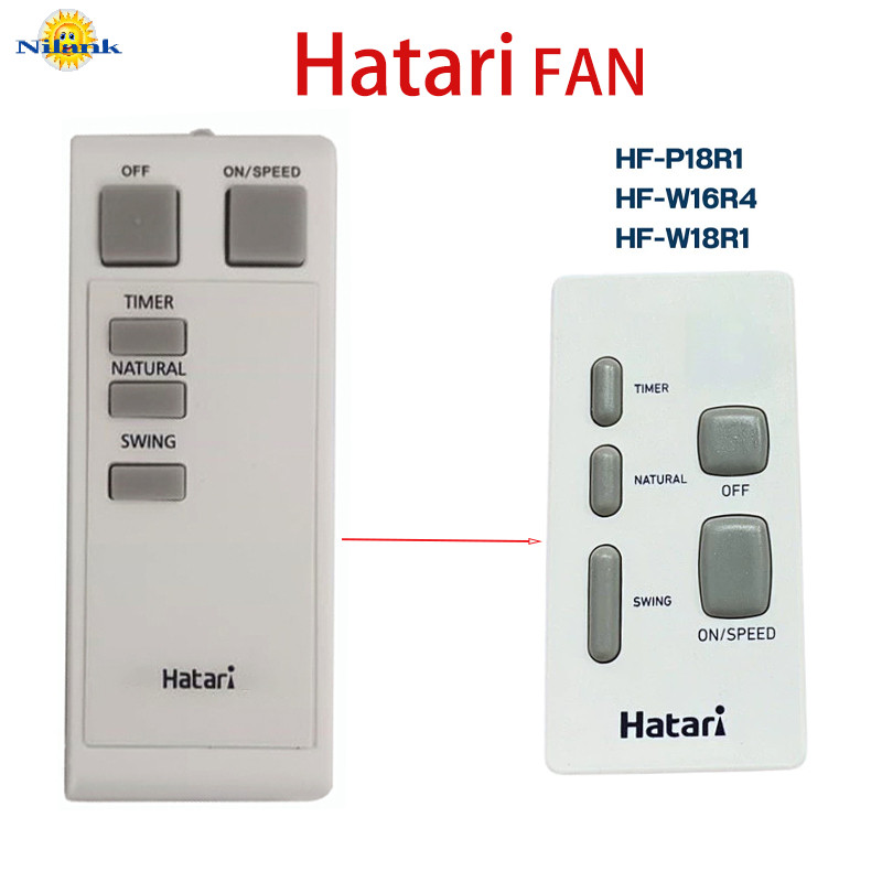 รีโมทพัดลม Hatari ,Remote Hatari เหมาะกับพัดลมประเภทติดผนังและตั้งพื้น