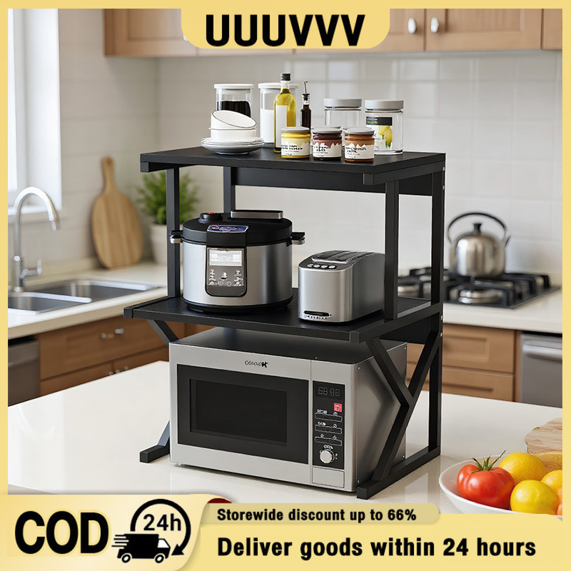 Kitchen Rack Floor Multi-layer Microwave Oven Rack Kitchen Supplies Seasoning Rack Organizer Storage