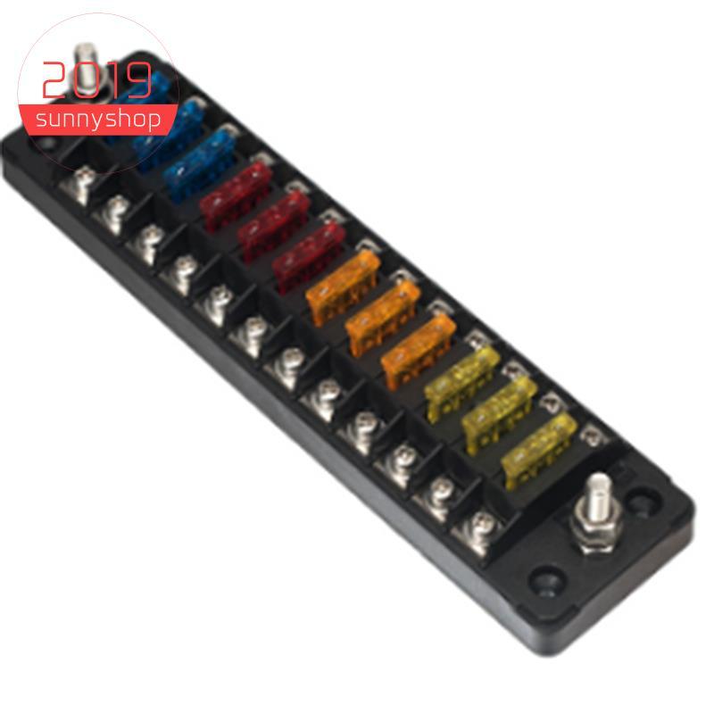 [sunnyshop2019]12 Ways Blade Fuse Block 12 Way Fuse Box Fuse Box