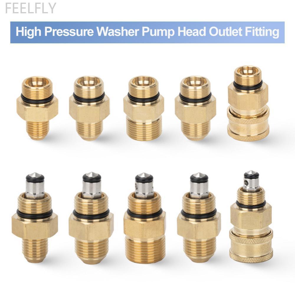 FEELFLY เครื่องซักผ้าแรงดันสูงหัวปั๊ม Outlet Fitting M18 ด้ายเปลี่ยนสําหรับเครื่องซักผ้าความดันเชิงพาณิชย์ B5L8