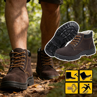 ลดราคา! รองเท้าเซฟตี้สูงผู้ชาย คุณภาพสูง ป้องกันตกของหนัก+เจ…