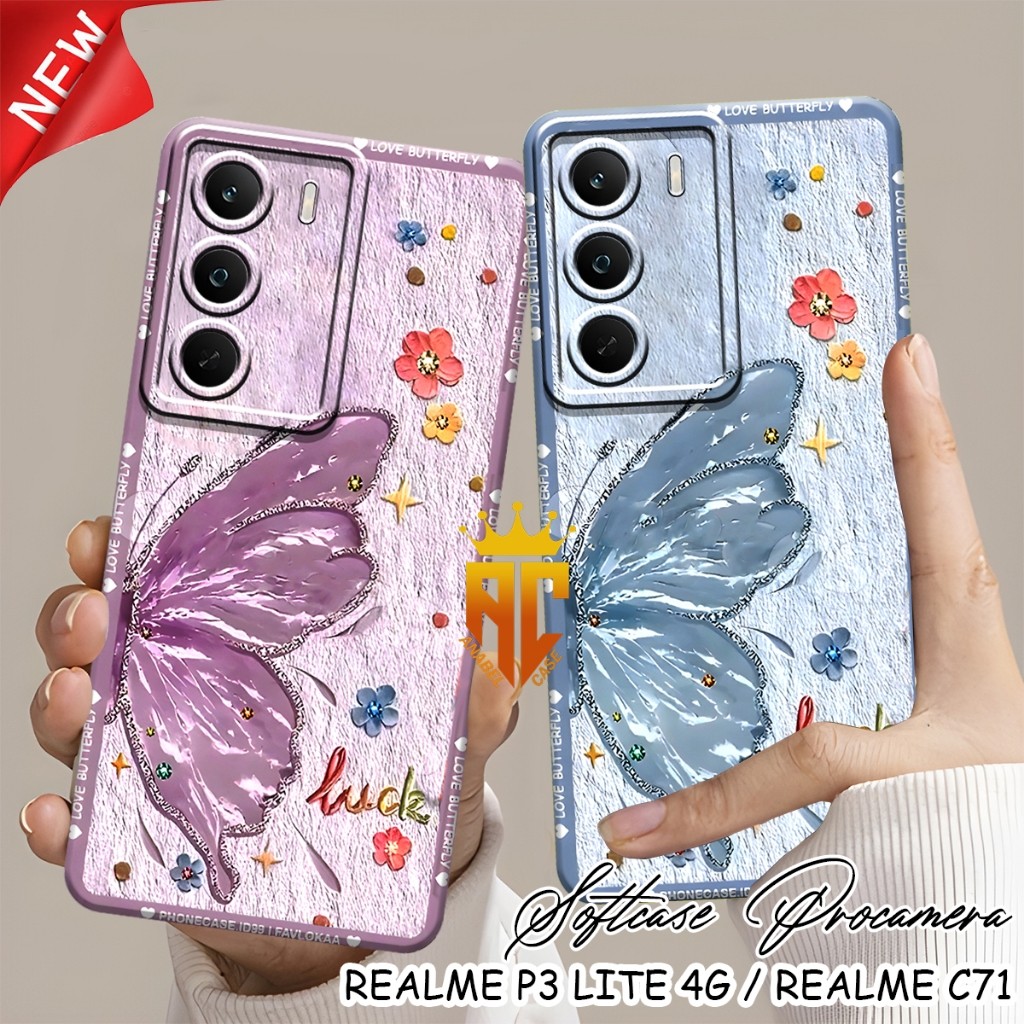 Softcase Realme p3 Lite 4g - เคส Realme c71 4g - Realme c75 - Realme c75x - Realme c73 Motif Butterf