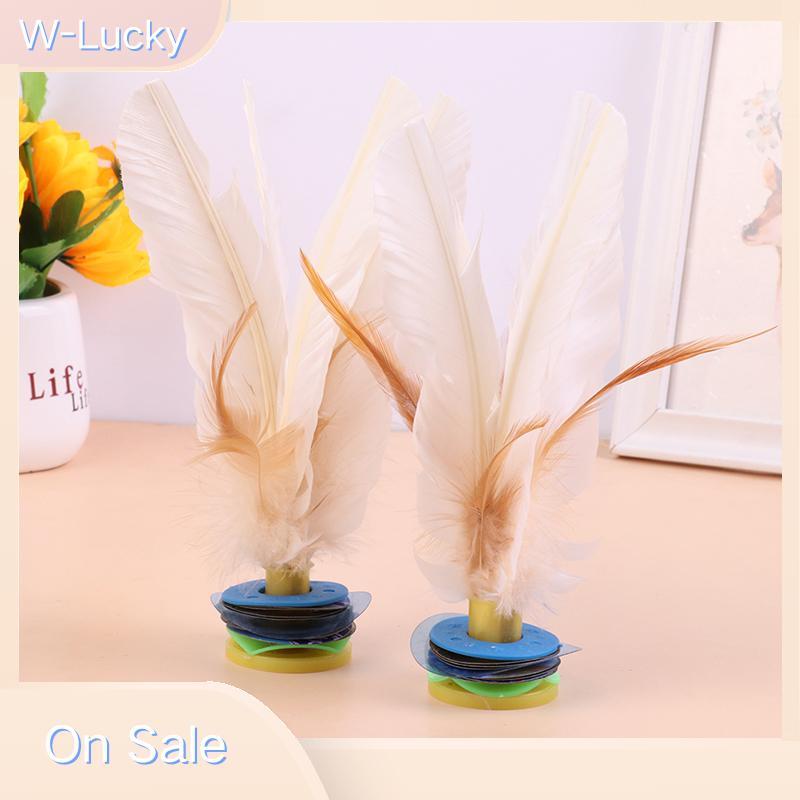 W-Lucky Ki Shuttlecos White Goose Chinese Fitness Entertainment Foot การออกกําลังกายกีฬาเกมกลางแจ้ง