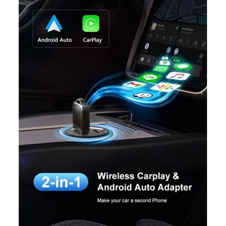 2026 อะแดปเตอร์ CarPlay ไร้สายขนาดเล็ก Android Auto Wireless Dongle Wifi 5.8G กล่องเชื่อมต่ออัตโนมัติ