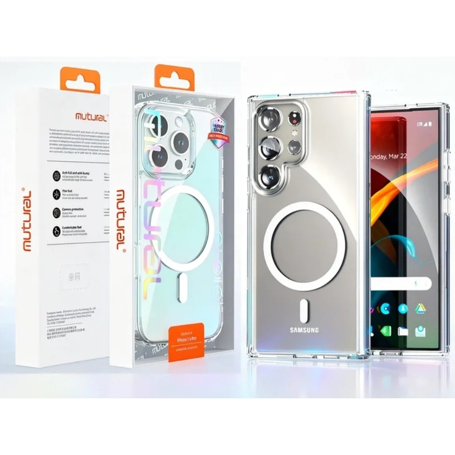 Mutural เคส อะคริลิค สําหรับ Samsung Galaxy S26 S26Plus S26Ultra S25Fe S25Ultra S24Ultra S24Fe ชาร์จได้ไร้สาย งานแท้ 047