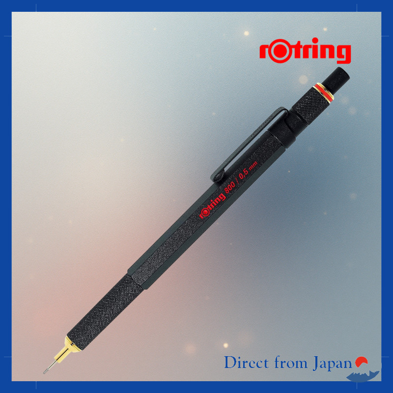 Rotring ROTRING800 Black Mechanical Pencil 0.5mm Rotating Knock Type 1904447 Import