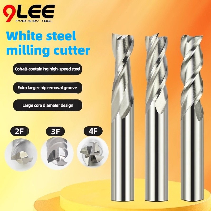 1PC M2AL HSS 2/3/4F ความเร็วสูงเหล็กคาร์ไบด์ End Mill เหล็กสีขาว Milling เครื่องตัด CNC เครื่องมือตัด