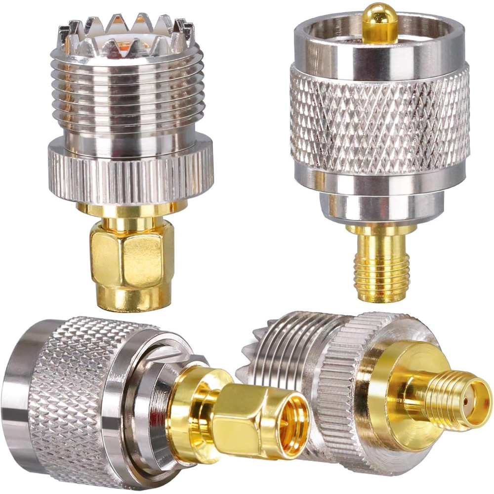 SMA To UHF RF Coaxial Connector Kit SMA ถึง PL259 SO239 UHF VHF Crimp Coax อะแดปเตอร์สําหรับ CB วิทย