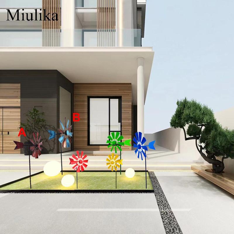 Miulika 28 ner Pinwheel พร้อม Grden Stke Decortive Lwn Ornment Wi Mill สําหรับ Lwn กลางแจ้ง