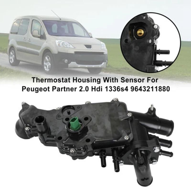 1 PCS Thermostat Housing พลาสติกสีดําสําหรับ Peugeot 307 406 607 Partner Origin 5 กล่องเครื่องยนต์ W