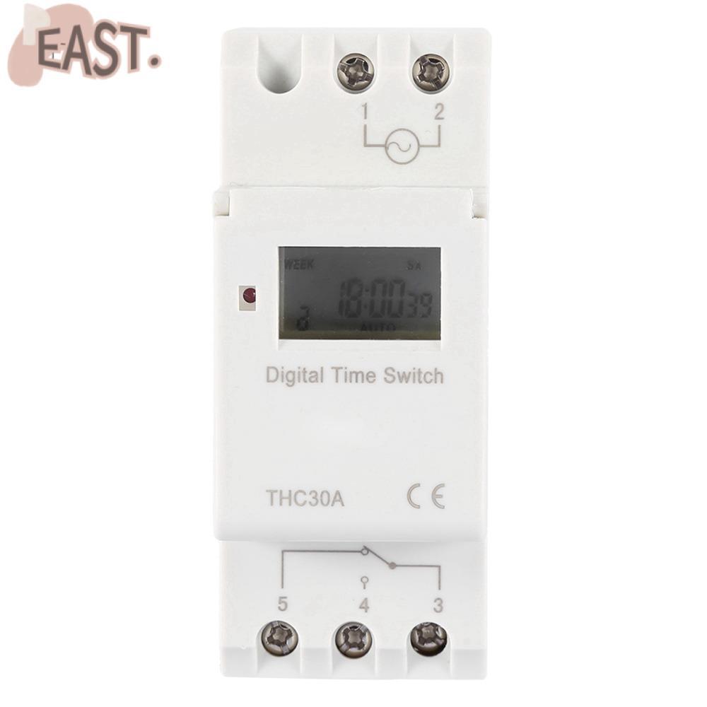 EASTS Electronic Time Control, 220V THC 30A Programmable Digital Timer Switch, Timer Relay 1-168h Di